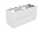 Keuco Edition 11 Waschtischunterschrank 31264300100 140 x 70 x 53,5 cm, mit LED-Beleuchtung, Lack Seidenmatt, Glas Weiß
