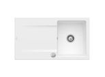 Villeroy & Boch Siluet Einbauspüle 333502RW mit Ablaufgarnitur und Exzenterbetätigung, Stone White