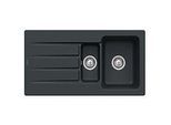 Villeroy & Boch Architectura Einbauspüle 336501S5 mit Ablaufgarnitur und Handbetätigung, Ebony