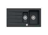 Villeroy & Boch Architectura Einbauspüle 336502S5 mit Ablaufgarnitur und Exzenterbetätigung, Ebony