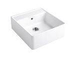 Villeroy und Boch Spülstein Einzelbecken 632062KG Ablaufgarnitur, Exzenterbetätigung, Befestigungssatz, Snow White