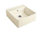 Villeroy und Boch Spülstein Einzelbecken 632062KR Ablaufgarnitur, Exzenterbetätigung, Befestigungssatz, Crema