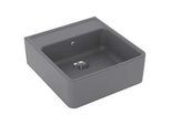 Villeroy und Boch Spülstein Einzelbecken 632061SL Ablaufgarnitur, Handbetätigung, Befestigungssatz, Stone
