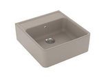 Villeroy und Boch Spülstein Einzelbecken 632061AM Ablaufgarnitur, Handbetätigung, Befestigungssatz, Almond