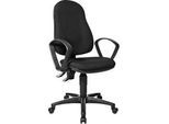 Topstar Bürostuhl Point 60, mit Armlehnen, Permanentkontaktmechanik, Muldensitz, schwarz