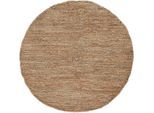 Teppich CARPETFINE "Nala Juteteppich Naturfaser", beige, H:9mm Ø:60cm, Jute, Teppiche, Teppich, wendbar, aus 100% Jute, in vielen Größen und Formen, quadratisch, rund
