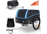 KESSER® Fahrradanhänger Lastenanhänger Transportanhänger Hochdeichsel mit Kupplung, Inkl. Abdeckung Klappfunktion Hochdeichsel Anhänge für Fahrrad Transportbox mit 120 Liter Max. 40 kg
