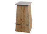 Barhocker MCW-L76, Barstuhl Tresenhocker, Industrial Massiv-Holz MVG-zertifiziert, natur mit Metall-Optik