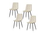 HTI-Living Stuhl Mesa Velvet Creme