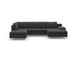 Wohnlandschaft SIT & MORE "Latigo U-Form", grau (dunkelgrau), B:326cm T:201cm, Sofas, Wohnlandschaft, mit Recamiere, wahlweise mit Bettfunktion und Bettkasten