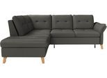 Ecksofa SIT & MORE "Göteborg", grau (anthrazit), B:250cm H:90cm T:226cm, Sofas, Ecksofa, inkl. Sitztiefenverstellung, wahlweise mit Bettfunktion & Bettkasten