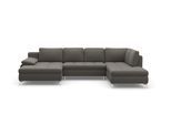 Wohnlandschaft SIT & MORE "Latigo U-Form", braun (schlamm), B:326cm T:201cm, Sofas, Wohnlandschaft, mit Recamiere, wahlweise mit Bettfunktion und Bettkasten