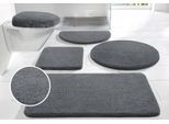 my home Badematte »Merida, Badvorleger, Badezimmer Teppich«, rutschhemmend beschichtet, fussbodenheizungsgeeignet-schnell trocknend-strapazierfähig, Badteppich, Uni Farben, rechteckig, rund & als 2-tlg. Set erhältlich