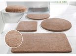 my home Badematte »Merida, Badvorleger, Badezimmer Teppich«, rutschhemmend beschichtet, fussbodenheizungsgeeignet-schnell trocknend-strapazierfähig, Badteppich, Uni Farben, rechteckig, rund & als 2-tlg. Set erhältlich