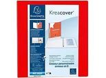 Exacompta Kreacover 60 mm Ringbuch Pappkarton, PP (Polypropylen) DIN A4+ 4 Ringe Rot 51845RE 10 Stück