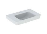 Geberit Renova Plan Waschtisch 501695008 75x48cm, Hahnloch mittig, ohne Überlauf, Ablagefläche, weiß KeraTect