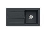 Villeroy & Boch Architectura Einbauspüle 335001S5 mit Ablaufgarnitur und Handbetätigung, Ebony