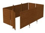 Carport-Geräteraum SKANHOLZ "Abstellraum C6", braun (nussbaum), Holzwerkstoff, Gerätehäuser, aus Profilschalung