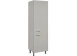 Nobilia Geschirrschrank , Grau , Metall , 5 Fächer , nur wie online abgebildet bestellbar , 60x216.6x58 cm , Blauer Engel, Pefc, Goldenes M, Made in Germany, DGM-Klimapakt , Küchen, Küchenmöbel, Küchenschränke, Geräteumbauschränke
