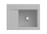 Villeroy & Boch Subway 45 Compact Einbauspüle 331301SM rechts, mit Ablaufgarnitur und Handbetätigung, 650 x 510 mm, Steam