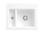 Villeroy & Boch Subway 60 XM Einbauspüle 678001RW mit Ablaufgarnitur und Handbetätigung, 620 x 510 mm, Stone White