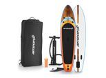 ArtSport Stand Up Paddle Board Beach Rocker – Aufblasbares SUP Board Set bis 150 kg - Weiß & Bunt