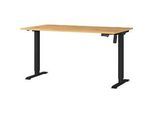 Schreibtisch Profi 2.0, elektrisch höhenverstellbar, B 1400 x T 800 x H 710 - 1190 mm, Grandson-Eiche/schwarz