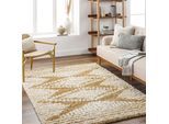 Livabliss Hochflor-Teppich »TUZLA«, rechteckig, 52 mm Höhe, Flauschig, Langflor, Weich, Boho Wohnzimmerteppich, Beige