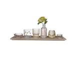 Ambia Home Vase , Multicolor , Holz, Kunststoff, Glas , Paulownia , massiv , rechteckig , 12.5x14x50 cm , zum Stellen, auch für frische Blumen geeignet , Dekoration, Vasen, Glasvasen