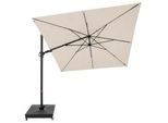 Doppler Pendelschirm , Naturfarben , Metall, Textil , 280x280 cm , 360° drehbar, höhenverstellbar, stabile Strebegelenke, UV-beständig, wetterbeständig , Sonnenschutz, Sonnenschirme