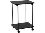 Xxxl Beistelltisch , Schwarz, Dunkelbraun , Holzwerkstoff , 37x65x45 cm , einfacher Aufbau , Wohnzimmer, Wohnzimmertische, Beistelltische