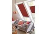 Dachfensterplissee SUNLINES "StartUp Style Honeycomb VD", rot (ziegelrot, weiß), B:49,4cm H:93,9cm, Obermaterial: 100% Polyester, Plissees, mit Führungsschienen