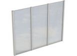 Carport-Seitenwand SKANHOLZ, weiß, B:243cm H:200cm, Holzwerkstoff, Gartenhaus-Seitenwände, m. Polycarbonat, freistehend