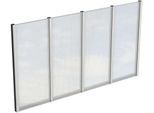 Carport-Seitenwand SKANHOLZ, grau (anthrazit), B:343cm H:200cm, Holzwerkstoff, Gartenhaus-Seitenwände, m. Polycarbonat, freistehend