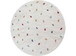 my home Kinderteppich »Odan, Hochflor-Teppich«, rund, 20 mm Höhe, bunte Punkte Teppiche, weich, Wohnzimmer, Kinderzimmer
