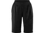 Fahrradhose GONSO "SIMPLITA", Damen, Gr. 36, Normalgrößen, schwarz, 86% Polyester, 14% Elasthan, Hosen, Damen Bike-Shorts, leichte Radhose mit elastischem Bund und RV-Tasche