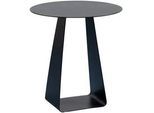 Xora Beistelltisch , Schwarz , Metall , rund , U-Form, Bodenplatte , 45x50x45 cm , einfacher Aufbau , Wohnzimmer, Wohnzimmertische, Beistelltische, Beistelltische Metall