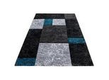 Xxxl Läufer , Türkis , Textil , Karo , rechteckig , 80x300 cm , Oeko-Tex® Standard 100 , für Fußbodenheizung geeignet, schmutzabweisend, für Hausstauballergiker geeignet, lichtunempfindlich, antistatisch, pflegeleicht, strapazierfähig, leicht zusammenrollbar , Teppiche Und Böden, Teppiche, Webteppiche