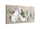 artgeist Leinwandbild , Weiß, Beige , Holz, Textil , Kiefer , rechteckig , 150x50x1.2 cm , Keilrahmen , Bilder & Rahmen, Bilder, Leinwandbilder