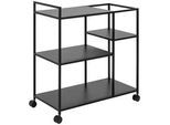 Ambia Home Servierwagen , Schwarz , Metall , 40x85x78 cm , Esszimmer, Barmöbel, Barwagen
