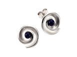 Zeeme Pearls Ohrringe Silber 925 rhodiniert mit 2 schwarzen Perlen