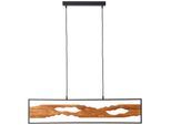 Brilliant Chaumont LED Pendelleuchte 100cm schwarz/holz, Aluminium/Metall/Holz, 1x LED integriert, 20 W , (Lichtstrom: 2300lm, Lichtfarbe: 3000K)