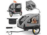 KESSER® Hundeanhänger Boxer 2-in-1 Hundebuggy Fahrradanhänger groß ca. 250L Volumen - Inkl. Fahne und Tasche - 600D Oxford Canvas, Klappbar SmartSpace Concept, maximale Belastbarkeit: 45kg