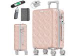 KESSER® Reisekoffer Koffer ABS Hartschalenkoffer mit Zahlenschloss, Kofferwaage & Reisebrieftasche 360° Rollen Koffer für Business & Reise Trolley