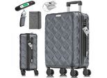 KESSER® Reisekoffer Koffer ABS Hartschalenkoffer mit Zahlenschloss, Kofferwaage & Reisebrieftasche 360° Rollen Koffer für Business & Reise Trolley