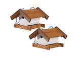 dobar großes Vogelhaus "Goldener Oktober" für Ständermontage, Vogelfutterhaus zum Aufstellen