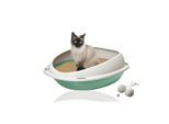 Rohrschneider Katzentoilette Shuttle rosa + Spielkugel 2er-Set