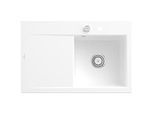 Villeroy und Boch Subway Style 45 Einbauspüle 334702RW rechts, mit Ablaufgarnitur, Excenterbetätigung, stone white CeramicPlus, 78 x 51 cm