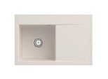Villeroy und Boch Subway Style 45 Flat Einbauspüle 334800KR Spülbecken links, crema CeramicPlus, 78 x 51 cm
