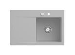 Villeroy und Boch Subway Style 45 Einbauspüle 334702SM rechts, mit Ablaufgarnitur, Excenterbetätigung, steam CeramicPlus, 78 x 51 cm